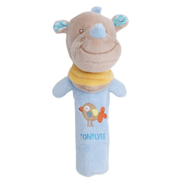 1 Pcs Baby Cute Plush Rattles Toy Soft Dog Mobiles Handbells Newborn Toddlers Grasp Training Toys Cartoon Animal Ring Bell