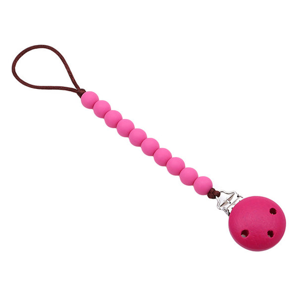 1 Pcs Silicone Baby Pacifier Clips Chian Infant Baby Soother Teether Toddler Kids Chew Toys Baby Rattles Gifts Toy