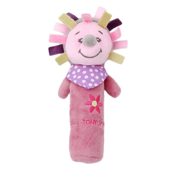1 Pcs Baby Cute Plush Rattles Toy Soft Dog Mobiles Handbells Newborn Toddlers Grasp Training Toys Cartoon Animal Ring Bell