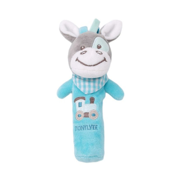 1 Pcs Baby Cute Plush Rattles Toy Soft Dog Mobiles Handbells Newborn Toddlers Grasp Training Toys Cartoon Animal Ring Bell