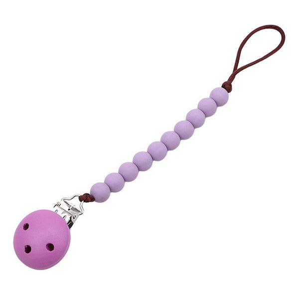 1 Pcs Silicone Baby Pacifier Clips Chian Infant Baby Soother Teether Toddler Kids Chew Toys Baby Rattles Gifts Toy