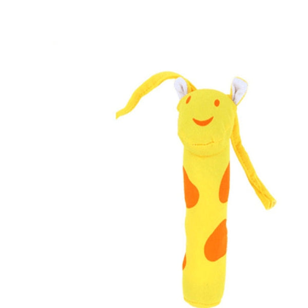 1 pcs Mini Baby Rattle 3x14.5cm Cute Animals Design Bell Baby & Toddler Toys Infant Toys for Babe 1-12 months Cloth Material